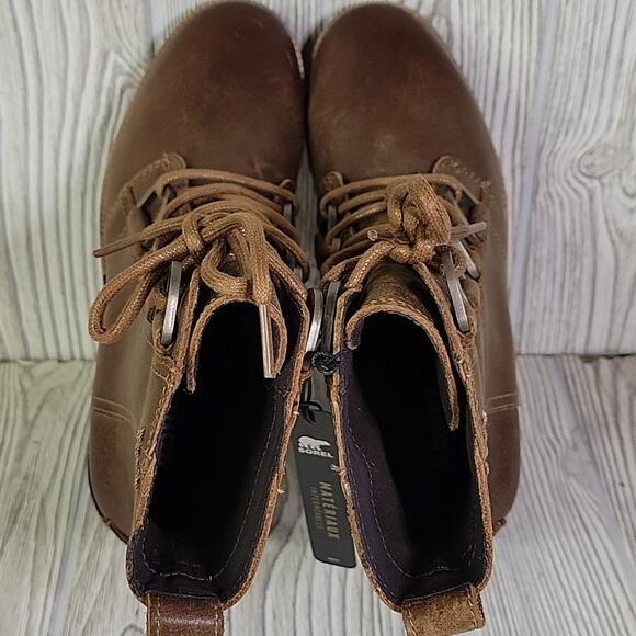 Sorel Cate Lace Up Leather Ankle Boots Womens Size 5 New In Box - Picture 9 of 14